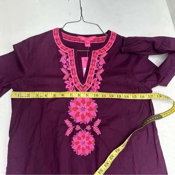 Lilly Pulitzer Corbett’s Embroidered cherry and Pinks Women's tunic size XXS NWT - Picture 5 of 11